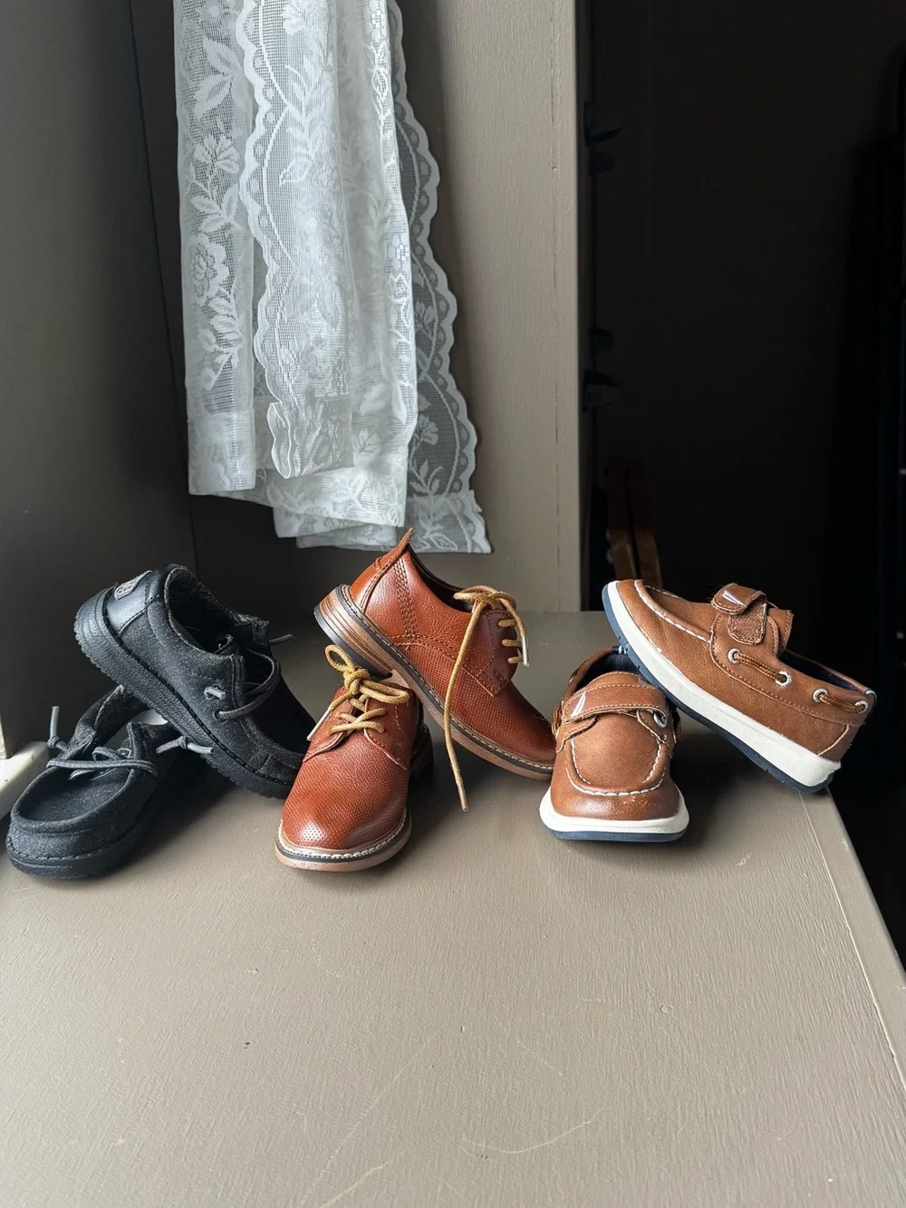 Children's Mixed Dress & Casual Shoes - Brown & Black